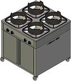 Плита газовая Вулкан KSB04 8873 WOK