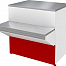 Прилавок расчетно-кассовый неохлаждаемый Марихолодмаш Илеть NEW (красный)